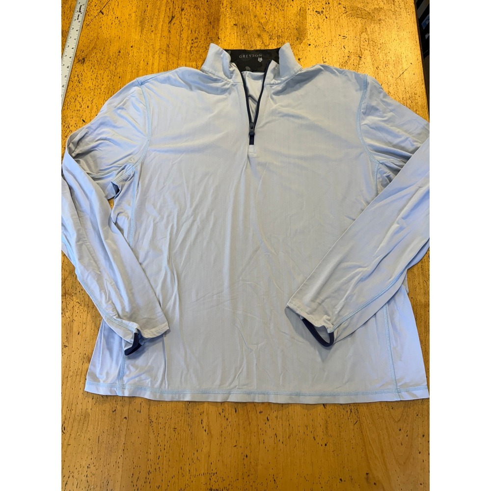 Greyson 1/4 Zip Size Large Mens Off White Golf Active Long Sleeve Shirt